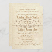 おとぎ話のスワール結婚式招待状 招待状 (正面/裏面)