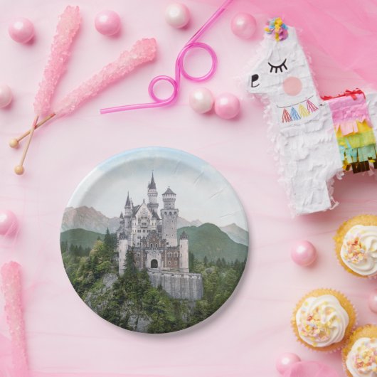 おとぎ話のドイツ城 ペーパープレート (パーティー)