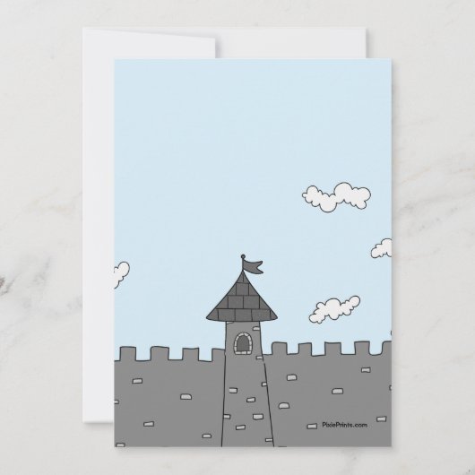 おとぎ話のドラゴンの招待状 招待状 (裏面)