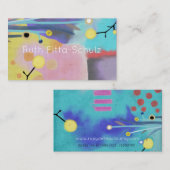 おとぎ話のピンクとブルーかわいい名刺 名刺 (正面/裏面)