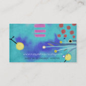 おとぎ話のピンクとブルーかわいい名刺 名刺 (裏面)