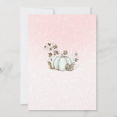 おとぎ話のピンクと白のカボチャのフェアリーテールウェディング 招待状 (裏面)