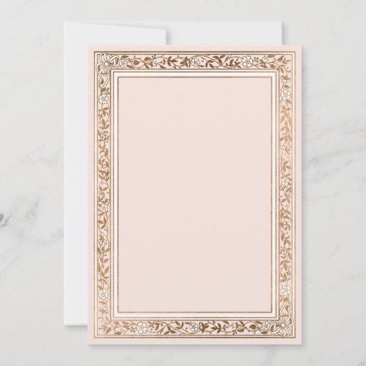 おとぎ話のピ淡い色のンクブライダルシャワー 招待状 (裏面)