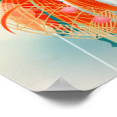 おとぎ話のファイアーバードの黄金の檻のイラスト ポスター (角)