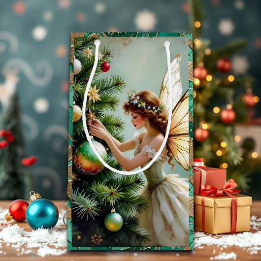 おとぎ話のファンタジーな天使のクリスマス スモールペーパーバッグ