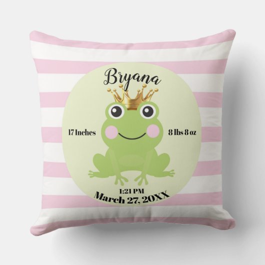 おとぎ話のプリンスフクロクピンクの絵本 出産祝いギフト クッション (裏面)