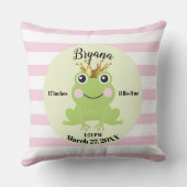 おとぎ話のプリンス様 ピンクのカエル 王生誕プレゼント クッション (裏面)