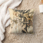 おとぎ話のプリンセスおよび木の小妖精や小人の枕 クッション (ブランケット)