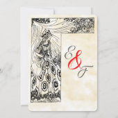 おとぎ話のプリンセスのイブニング・インビテーション 招待状 (裏面)