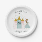 おとぎ話のプリンセスの誕生日パーティーの紙皿 ペーパープレート (正面)