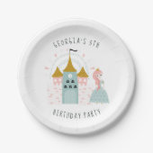 おとぎ話のプリンセスの誕生日パーティー ペーパープレート (正面)