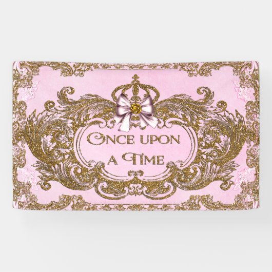 おとぎ話のプリンセスの誕生日パーティー 横断幕 (横)