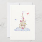 おとぎ話のプリンセスの誕生日招待状 招待状 (裏面)