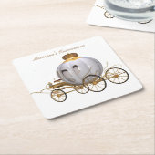 おとぎ話のプリンセスキンセアニェラ スクエアペーパーコースター (アングル)