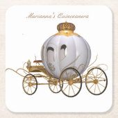 おとぎ話のプリンセスキンセアニェラ スクエアペーパーコースター (正面)