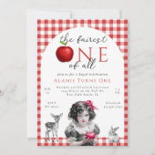 おとぎ話のプリンセスフェレストワンオールワンバースデー 招待状 (正面)