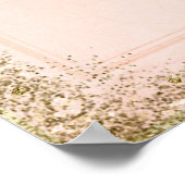 おとぎ話のプリンセス城の金色グリッター ポスター (角)