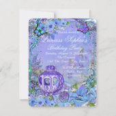 おとぎ話のプリンセス誕生日パーティー 招待状 (正面)