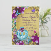 おとぎ話のプリンセス誕生日パーティー 招待状 (スタンド正面)