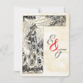 おとぎ話のプリンセス ウェディング セーブ・ザ・デート 招待状 (裏面)