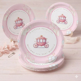 おとぎ話のプリンセス+キャリッジの誕生日パーティー用紙皿 ペーパープレート