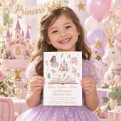 おとぎ話のプリンセス 誕生日 招待状