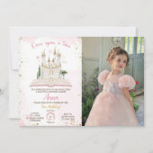 おとぎ話のプリンセス 5歳の誕生日パーティーの写真 招待状 (正面)