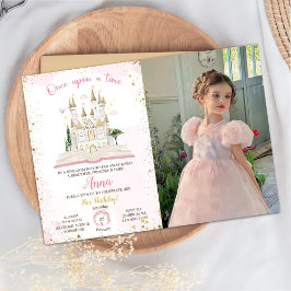 おとぎ話のプリンセス 5歳の誕生日パーティーの写真 招待状
