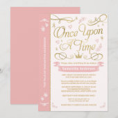 おとぎ話のベイビーシャワー プリンセスベイビーシャワー 招待状 (正面/裏面)