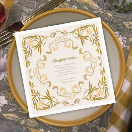 おとぎ話のベビーシャワーの新章ストーリーブック スタンダードカクテルナプキン