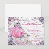 おとぎ話のベビーシャワー 招待状 (正面/裏面)