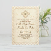 おとぎ話のモノグラムの招待状 招待状 (スタンド正面)