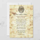 おとぎ話のユニコーン結婚クレスト 招待状 (正面)