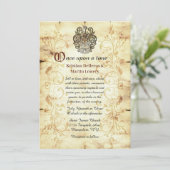 おとぎ話のユニコーン結婚クレスト 招待状 (スタンド正面)