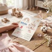 おとぎ話のユニコーン プリンセス 誕生日パーティー 招待状