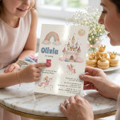 おとぎ話のユニコーン プリンセス 誕生日パーティー 招待状