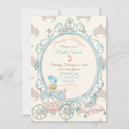 おとぎ話のロイヤルプリンセスの馬車　ブラッシュアクア 招待状