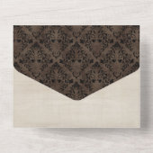 おとぎ話のロマンチックな主と女性の結婚巻物  オールインワン招待状 (裏面)