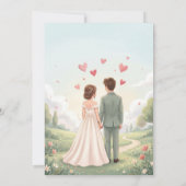 おとぎ話のロマンティックな結婚式の招待状 招待状 (裏面)