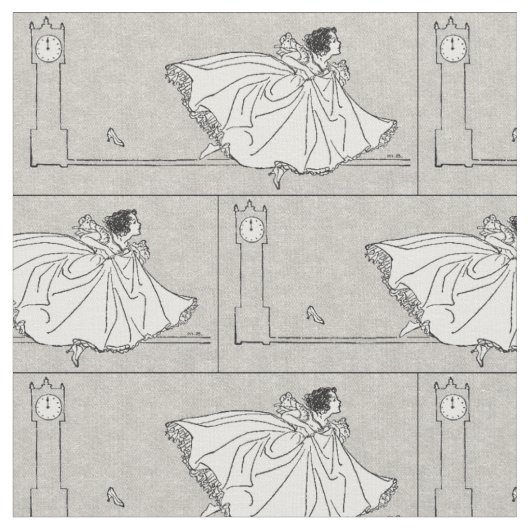 おとぎ話のヴィンテージのシンデレラの生地 ファブリック (クローズアップ)