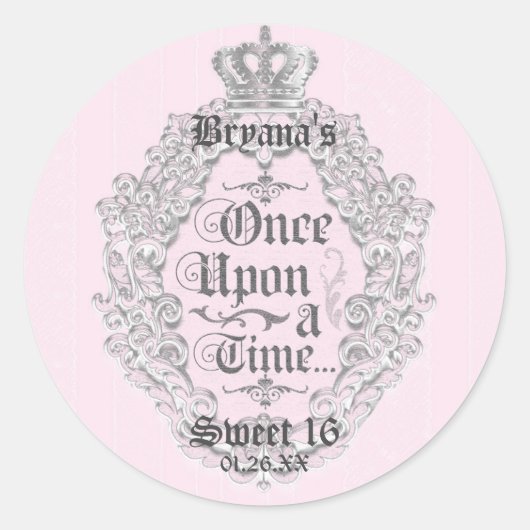 おとぎ話のヴィンテージを一度Aに…パーティーシール ラウンドシール (正面)