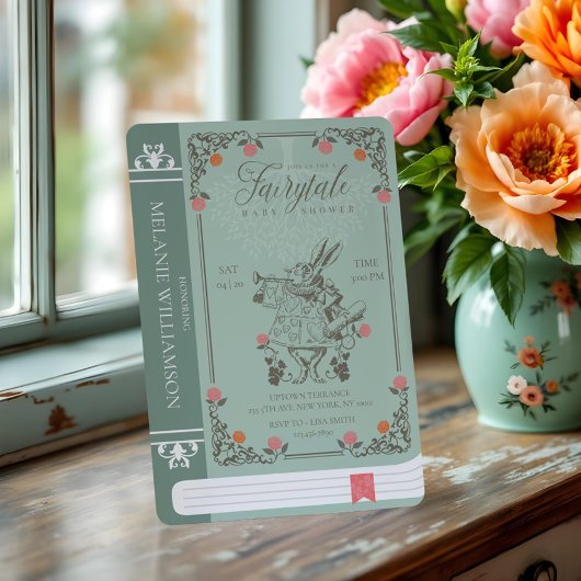 おとぎ話のヴィンテージアリスinワンダーランドグリーンブック 招待状