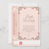 おとぎ話のヴィンテージアリスinワンダーランドピンク本 招待状 (裏面)