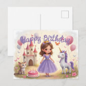 おとぎ話の世界での魔法の誕生日 シーズンポストカード (正面/裏面)