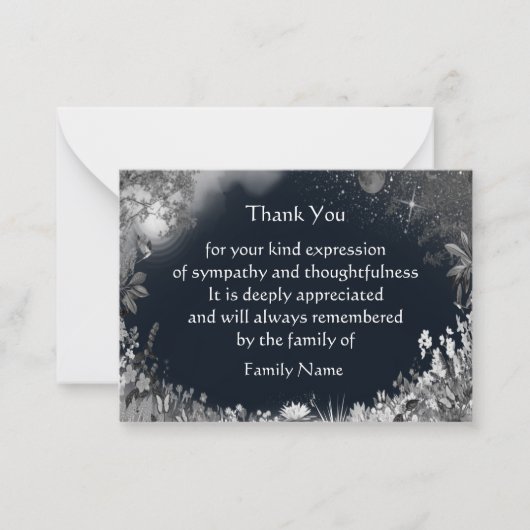 おとぎ話の世界サンキューカード ノートカード (正面)