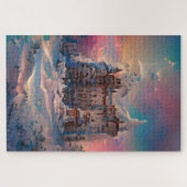 おとぎ話の世界，冬の城，雪の城，クリスマス ジグソーパズル (横)