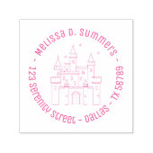 おとぎ話の中世王室の城丸アドレス セルフインキングスタンプ (デザイン)