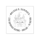 おとぎ話の中世王室の城丸アドレス ラバースタンプ (インプリント)