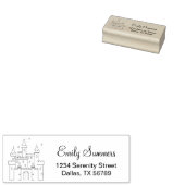 おとぎ話の中世王室の城住所 ラバースタンプ (押印)