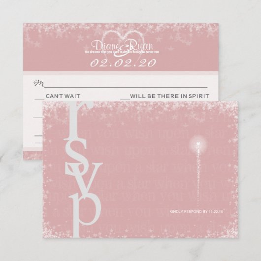 おとぎ話の出欠確認 招待状 (正面/裏面)